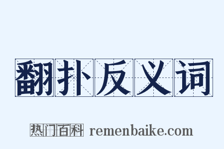 翻扑反义词是什么意思的图片